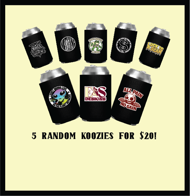 5 PACK RANDOM KOOZIES 12oz Can Koozies – E&S Designs