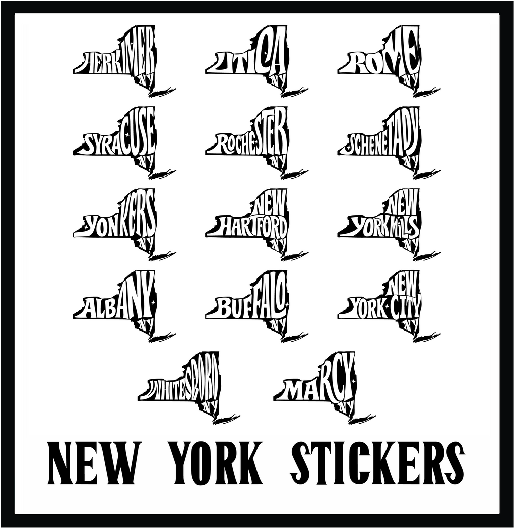 THE NY STICKERS 4x4 Laminated Full Color Sticker